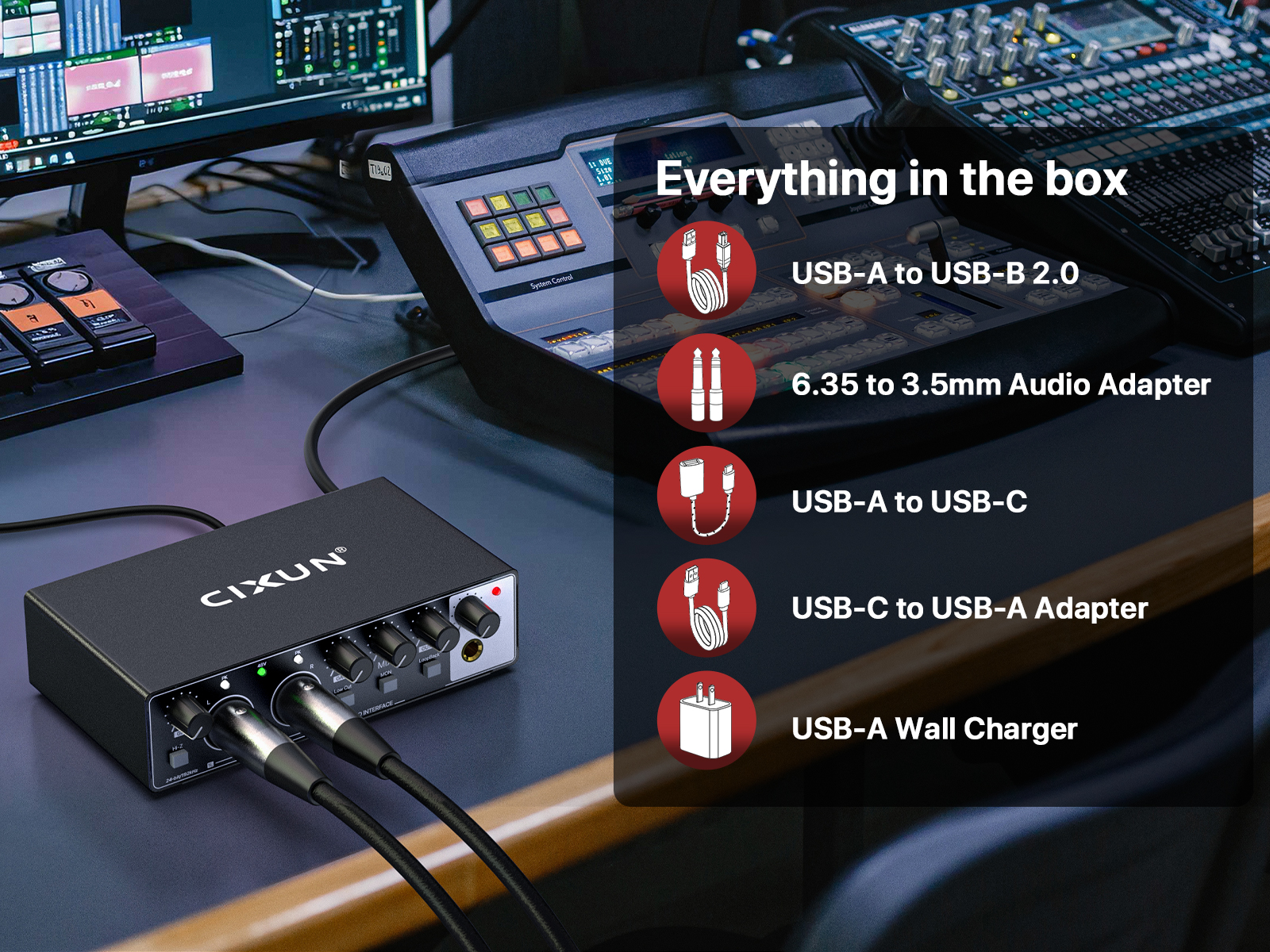 Amazon.com: CIXUN 2x2 USB-C Audio Interface for PC/Mac Recording